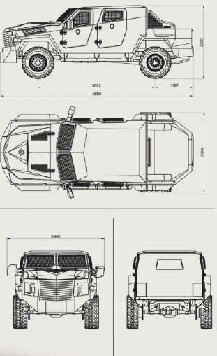 Emergency Ambulances technical drawing